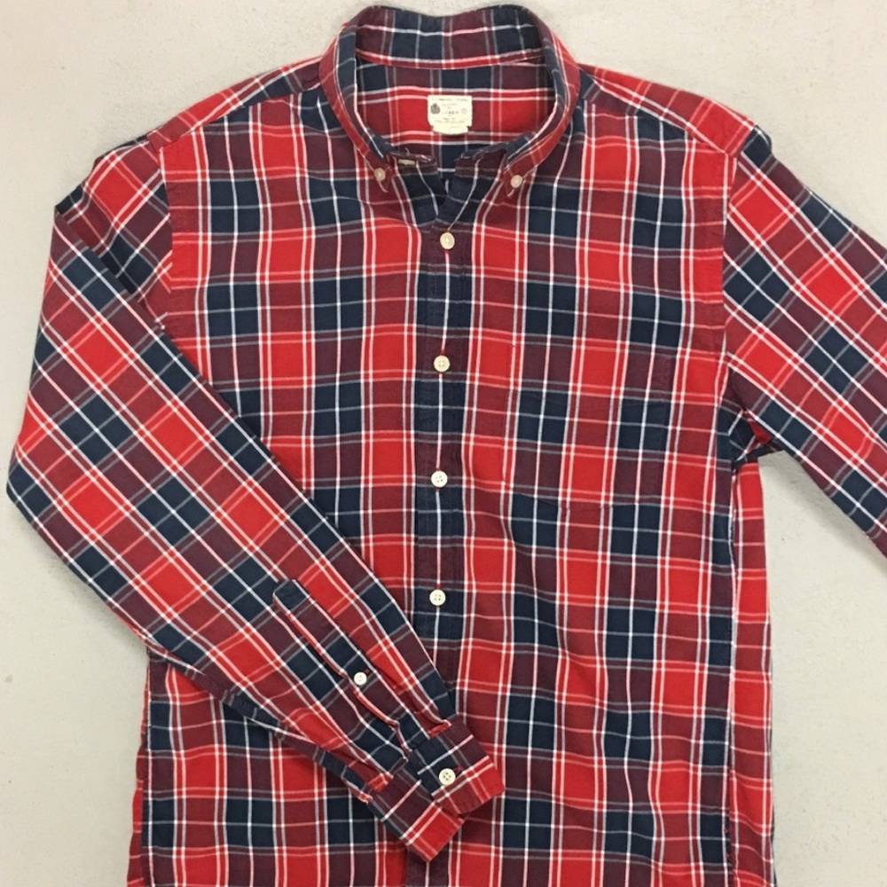 J. Crew Plaid Button Down Shirt - Men’s Small